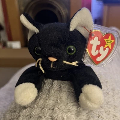 BNWT Retired Ty Beanie Baby Plush Zip the Black Cat New Tagged Immaculate - Image 1 of 4