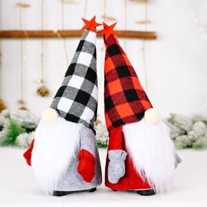 Gnome Christmas Decorations with LED Light Handmade Swedish Tomte Gnomes