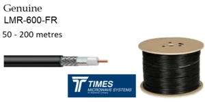 LMR-600-FR 50 Ohm Fire Retardant Times Microwave Coaxial Cable Non Halogen - Zdjęcie 1 z 4