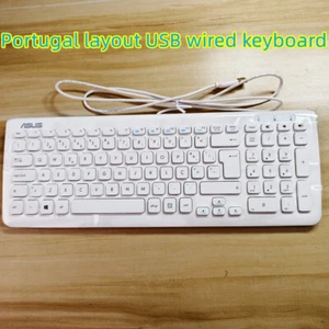 Portuguese Layout White USB wired Keyboard for ASUS KU-0902 - Picture 1 of 7