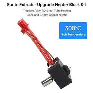 Extruder Upgrade Heater Block Kit High Temperature 300℃ with Titanium Alloy S5S6 - Picture 1 of 12