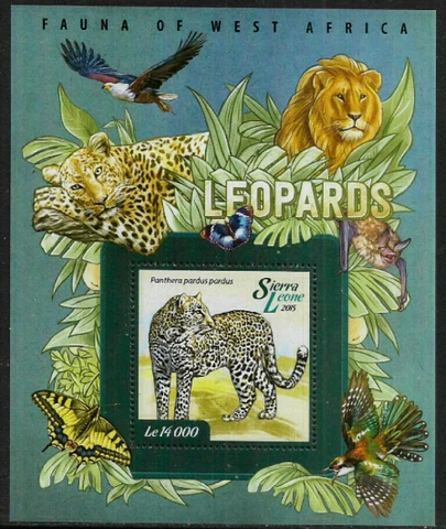 Sierra Leone #3286 Mint Never Hinged S/Sheet - Leopards Cover