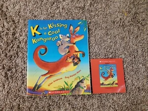 Book with CD - Children - K is for Kissing a Cool Kangaroo - Scholastic - 2004 - Picture 1 of 3
