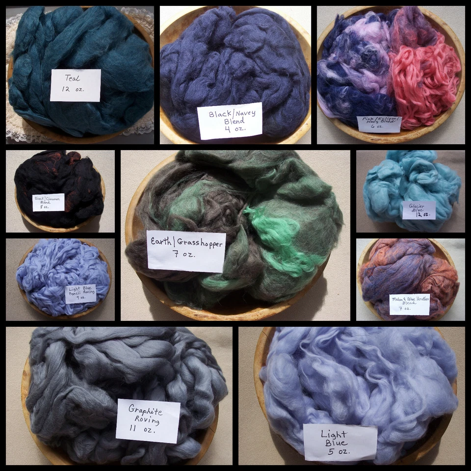 Wool Spinning Fiber, Locks, Crafts Doll Hair Colors 1oz 🐏🐑 Pink Purple etc - Image 1 of 1