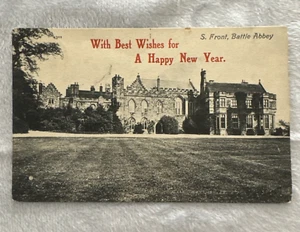 Antigua postal de Battle Abbey Best Wishes for a Happy New Year publicada años 1900 - Imagen 1 de 11