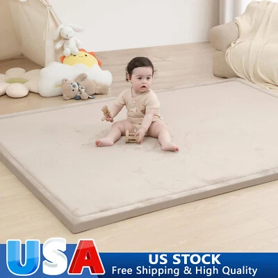 59x39 Inches Extra Large Baby Crawling Mat Coral Velvet Baby Play Mat Game Mat - Image 1 of 4