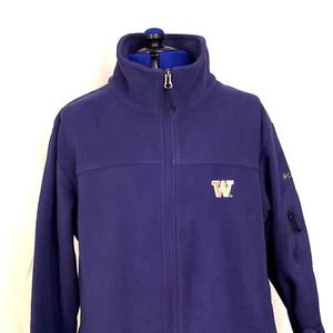 University of Washington Huskies NCAA Fleece Jacket XL 3266 Womens XL Columbia - Picture 1 of 7