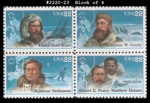 USA4 #2220-23 MNH BL4 Polar Explorers - Picture 1 of 1