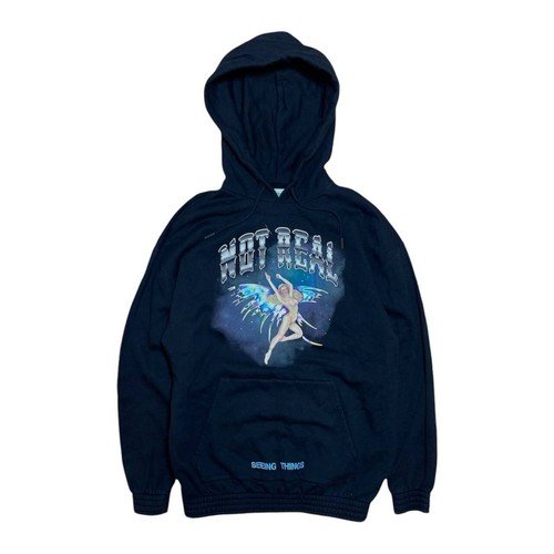 Felpa con cappuccio OFF WHITE "Not Real" dal 2013 maglione uomo Angel Over Black