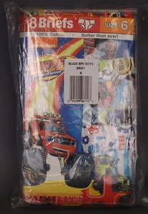 Handcraft Blaze Monster Machines Boys Underwear - 8-Pack Briefs Trucks Size 6 - Picture 1 of 6