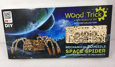 Conjunto de modelo de rompecabezas mecánico 3D Wood Trick Space Spider Foto 1 de 4