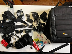 GoPro HERO7 Gear LOT - (GoPro HERO7, 4 GoPro Batteries, GoPro Car Mount, etc) - Picture 1 of 16