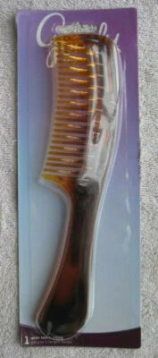 Peine desenredante súper desenredante de dientes de plástico sólido curvado ancho espaciado Foto 1 de 4