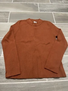 Movint New York rostfarbener Strickpullover mit Stehkragen Oberteil Größe Large - Bild 1 von 4