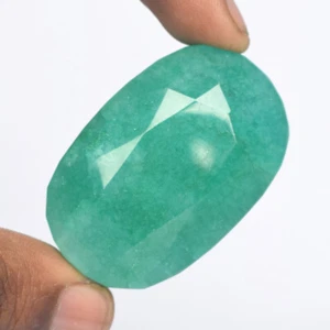 Piedra preciosa suelta corte facetado ovalado 225,50 quilates esmeralda verde natural certificada por EGL - Imagen 1 de 4