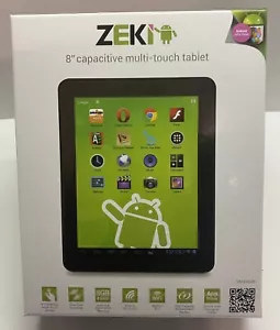 ZEKI TBDB863B 8GB WiFi White 8” Capacitive Multi-Touch Tablet NEW OPEN BOX - Picture 1 of 8