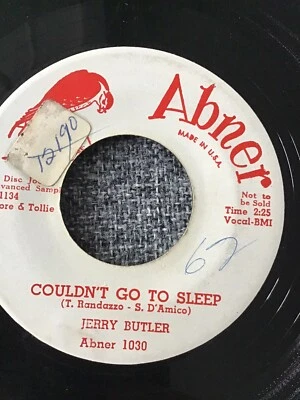 Jerry Butler - I was Wrong / Couldn’t Go To Sleep - Abner Demo - Vg+ - Image 1 of 2