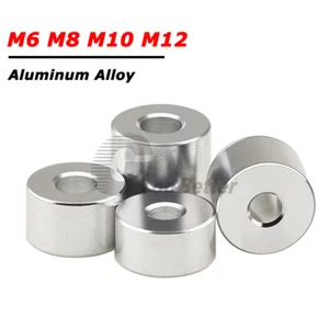 Espaciadores de aluminio M6 M8 M10 M12 separadores redondos sin roscar lavadora de mangas de buje - Imagen 1 de 9