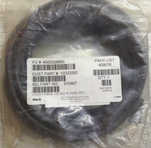 REI BUSWATCH 20FT VIDEO CABLE 510407 MALE TO MALE BNC RG-6 COAX CHAMPION BUS - Picture 1 of 4