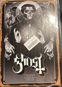 GHOST WITH PURSON CHICAGO RIVIERA THEATRE OCT 3 2015 TOUR POSTER TIN METAL SIGN - Picture 1 of 1