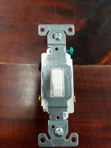 Eaton Wiring Devices CS320W Switch, 120/277 V, Wall Mounting, Nylon, White - Picture 1 of 3