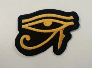 EYE OF RA Patch Embroidered Iron/Sew-on Gold Egyptian Symbol Eye of Horus Mystic - Picture 1 of 4