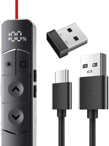 Wireless Powerpoint Presenter Pen Clicker Laser Rechargeable VAT inc Aucuda PPT - Picture 1 of 7