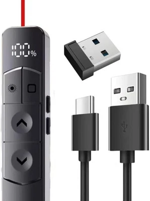 Wireless Powerpoint Presenter Pen Clicker Laser Rechargeable VAT inc Aucuda PPT - Image 1 of 4