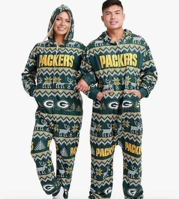 Conjunto de pijama Green Bay Packers para hombre XL/Mujer XL verde amarillo vacaciones de invierno NFL Foto 1 de 3
