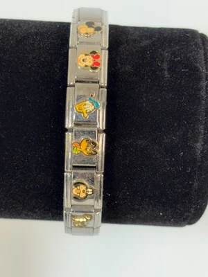 Pulsera Disney Acero Inoxidable Elástico Expansión Multicolor Cristales Disney Foto 1 de 4