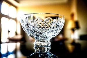 Waterford Crystal Wedding Heirloom 8" Footed Bowl - Picture 1 of 5