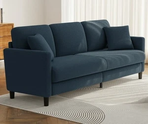 83" Sofas for Living Room, Comfy Love Seat Couches, Teddy Fleece Loveseat Sofa, - Picture 1 of 3