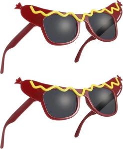 Gatuida 2 Piezas Divertidas Gafas de Maquillaje Fiesta Baile Perro Caliente - Imagen 1 de 5