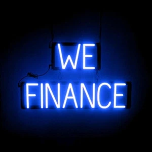 SpellBrite WE FINANCE Schild | Leuchtreklame Look, LED-Licht | 25,1" x 15,0" - Bild 1 von 11