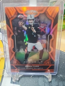 2022 CERTIFIED MIRROR ORANGE 21/149 DEREK CARR #57 RAIDERS - Picture 1 of 3