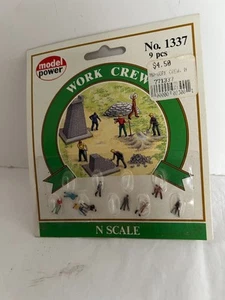 N Scale Work Crew Railroad Personnel (9) - Model Power #1337 New - Picture 1 of 1