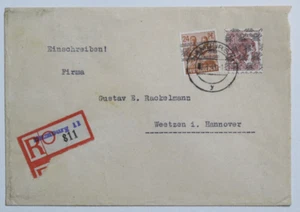 Bizone 44 I + A49 II R-Brief Hamburg 2.8.1948 nach Weetzen - Picture 1 of 4