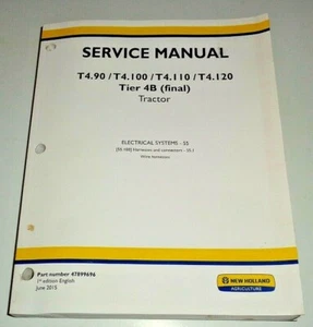 New Holland T4.90-T4.120 4B Tractor ELECTRICAL SYSTEMS SCHEMATICS Service Manual - Picture 1 of 7