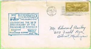 F4 Lynnwood Airport Widmung 8. Januar 1933 Fitzgerald GA - Bild 1 von 1