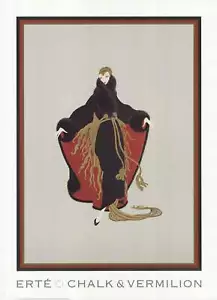 ERTE Faubourg St. Honore 36" x 26.25" Poster 1994 Art Deco Multicolor, Red, Blac - Picture 1 of 4