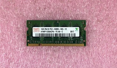 1GB HYNIX DDR2-667 PC2-5300S  NON-ECC SODIMM MEMORY RAM -  HYMP112S64CP6-Y5 - Image 1 of 2