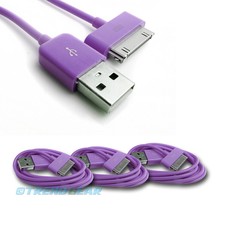 3X 3FT USB 30 PIN PURPLE CABLE DATA SYNC CHARGER SAMSUNG GALAXY TAB P3100 P3110