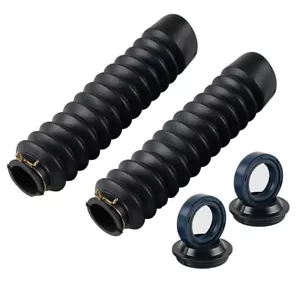 Front Fork Dust Seals & Boots Kit For Honda XL70 1974-1976 XL75 1977-1979 Black - Picture 1 of 5
