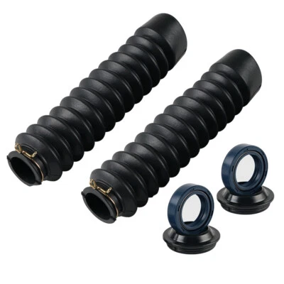 Kit de vedações e botas contra poeira de garfo dianteiro para Honda XL70 1974-1976 XL75 1977-1979 preto - Imagem 1 de 4