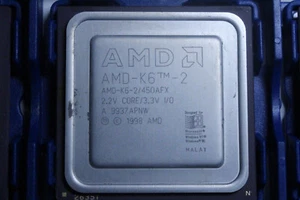 AMD K6-2 K6-II/450AFX 2,2V Core/ 3,3V IO 450MHz Sockel 7 CPU Prozessor - Bild 1 von 1