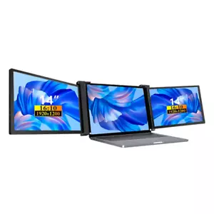 Plug And Play 14'' FHD Portable Dual MonitorLaptop Tr-Screen Extender Monitor - Picture 1 of 9