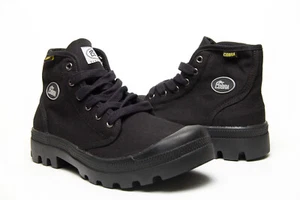 Men Casual Boot Cobra Lofa Hi Canvas Lace-Up Black Black Original Brand New - Picture 1 of 9