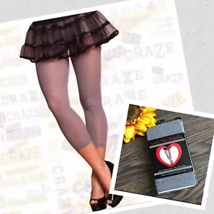 đź’•LOVELY DAY LINGERIEđź’•Sexy Gray Ribbed Capri LEGGINGS | ONE SIZE | - Picture 1 of 6