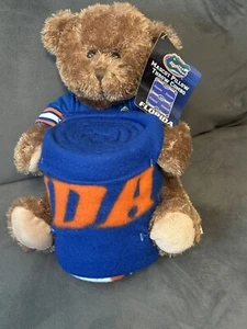 University of Florida Gators Soft Plush Teddy Bear w Blanket NCAA Licensed 16" - Picture 1 of 5