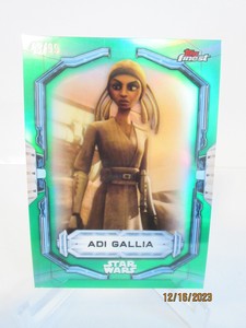 2022 TOPPS FINEST STAR WARS GREEN REFRACTOR ADI GALLIA #49/99